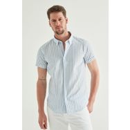 D's Damat 8HC02ORT04265 Slim Fit Mavi Gofre Erkek Gömlek
