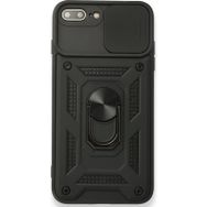 Dtech iPhone 8 Plus Pars Lens Yüzüklü Standlı Silikon Kılıf