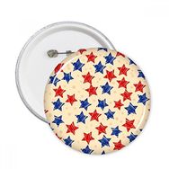 Dthinker 5 Adet XL Kırmızı Mavi Pentagram Amerika Ülke Elemanları Yuvarlak İğneler Rozet Düğme Giysi Dekorasyon