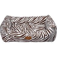 Dubex Makaron Kahverengi Zebra Desenli Small 50x38x19 cm Köpek Yatağı