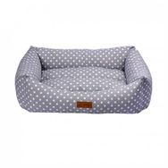 Dubex Makaron Xlarge 70x95x22 cm Gri Puantiyeli Köpek Yatağı