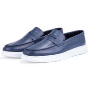 Ducavelli Trim Loafer Lacivert Hakiki Deri Erkek Ayakkabı