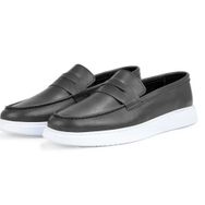 Ducavelli Trim Loafer Siyah Hakiki Deri Erkek Ayakkabı