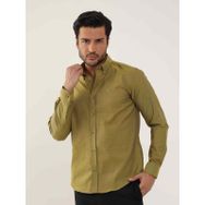 Dufy Hardal Erkek Slim Fit Düz Brent Düğmeli Yaka Uzun Kol Gömlek - 102454