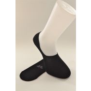 Dündar Siyah 41/45 Erkek Plus Topuk Destek Silikonlu Dikişsiz Pamuk Babet Çorap