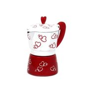Dunk Kırmızı Kalp Baskılı Kahve Moka Pot