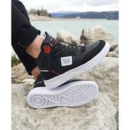 Dunlop 2238 Siyah-Kırmızı Fuspetli Ortapedik Boğazlı Jordan Basket Spor Ayakkabı