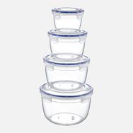 Dünya Plastik 4'lü Yuvarlak Saklama Kabı Set