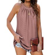 DUOEASE Halter Tank Tops Gradyanlar Pembe Kolsuz Kadın Atlet