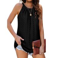 DUOEASE Halter Tank Tops Gradyanlar Siyah Kolsuz Kadın Atlet