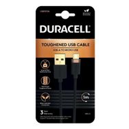 Duracell 1 mt USB-A to Micro Örgülü Siyah Şarj Kablosu