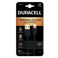 Duracell 2 mt USB-A to Micro Örgülü Siyah Şarj Kablosu