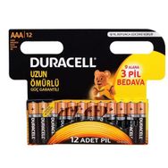 Duracell Alkalin AAA 12'li İnce Kalem Pil