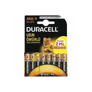Duracell Alkalin AAA 6+2 İnce Kalem Pil