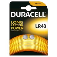 Duracell Alkaline LR43 1,5 Volt Düğme 2'li Pil
