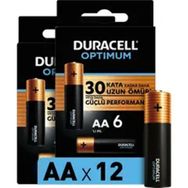 Duracell MN1500 Optimum AA Alkalin 1.5 V LR6 12 Adet Pil