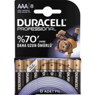 Duracell Professional 8'li AAA İnce Kalem Pil