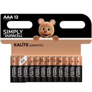 Duracell Simply İnce 12'li AAA Kalem Pil