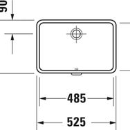 Duravit 0330480000 Vero 48 cm Tezgah Altı Lavabo