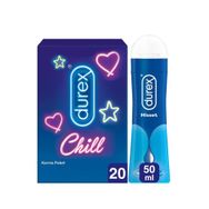 Durex 20’li Chill Karma Paket Prezervatif+50 ml Play Hisset Kayganlaştırıcı Jel