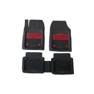 Durmaz Tuning Deutz Fahr Agroplus 3D Safir Siyah Krom Kırmızı Havuzlu Paspas Takımı