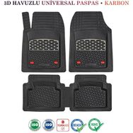 Durmaz Tuning Isuzu Gemini 3D Safir Siyah Krom Karbon Havuzlu Paspas Takımı
