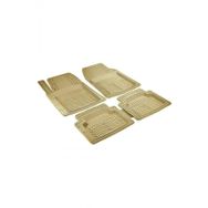 Durmaz Tuning Seat Malaga Uyumlu 3D Profesyonel Bej Havuzlu Paspas