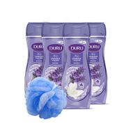 Duru Moods 4x450 ml Lavanta Yasemin Duş Jeli + Duş Lifi