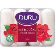 Duru Saf ve Doğal Gül 4'lü 280 gr Sabun