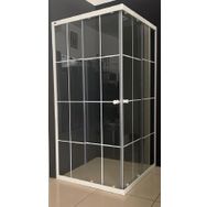 Durul 100x105 cm Kare 5 mm Buzlu Beyaz Çizgi Yükseklik 190 cm Duşakabin