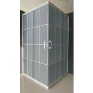 Durul 75x120 cm Kare 5 mm Buzlu Beyaz Çizgi Yükseklik 190 cm Duşakabin