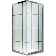 Durul Dikdörtgen 5 mm Çizgili Duş Kabini + 100x80x195 cm Duş Teknesi