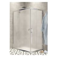 Durul Dikdörtgen 5 mm Komple Buzlu Siyah Karolaj Yükseklik 190 cm 90x100 cm Duşakabin