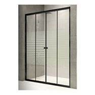 Durul H180 KİDA4MMT170 4 mm Siyah Çizgi 170 cm Duşakabin