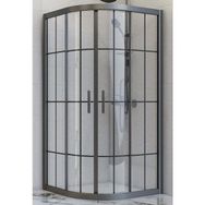 Durul Oval Siyah Çizgi 5 mm Yükseklik 190 cm 100x100 cm Duşakabin