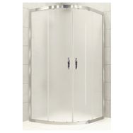 Durul Oval Siyah Çizgi Buzlu 5 mm Yükseklik 190 cm 100x100 cm Duşakabin