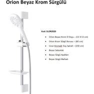 Duş Seti Sürgülü, Orion, Beyaz Krom