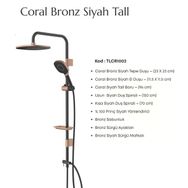Duş Seti Tall Tepe, Coral, Su Akışı: 1+1, Siyah Bronz