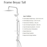Duş Seti Tall Tepe, Frame, Su Akışı: 1+1, Beyaz