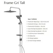 Duş Seti Tall Tepe, Frame, Su Akışı: 1+1, Gri
