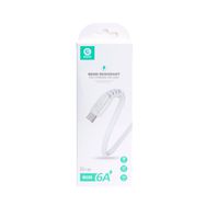 Dvip AK00238 S01M 1 mt Beyaz 6A 67W Fast Charging USBA to Micro Data ve Hızlı Şarj Kablosu