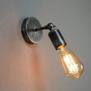 Dylight Retro Gümüş Patinalı Metal Mafsalı Dekoratif Duvar Aplik