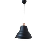 Dylight Retro Metal Bakır Duylu Siyah Içi Siyah Tekli 27 cm Sarkıt Avize