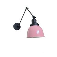 Dylight Retro Metal Dekoratif Akrobatik Rustik Pembe Mafsallı Duvar Aplik