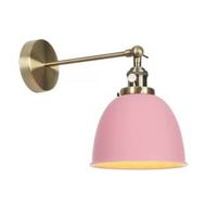 Dylight Retro Metal Dekoratif Mafsallı Pembe Duvar Aplik