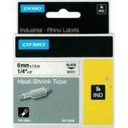 Dymo 18051 Beyaz Siyah 6 mm x 1.5 mt Rhino Pro Isıyla Küçülen Şerit