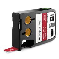 Dymo 1868761 XTL 12 mm 7 m Kırmızı Beyaz Çok Amaçlı Vinil