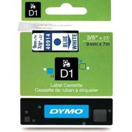 Dymo 40914 Beyaz Mavi 9 mm x 7 m D1 Yedek Şerit