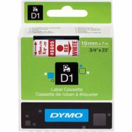 Dymo 45805 19 mm 7 mt Standart Beyaz Üzerine Kırmızı D1 Şerit