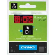Dymo 720570-45017 D1 Kırmızı-Siyah 12x7 m Şerit